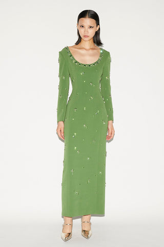 Huishan Zhang - Madelyn Dress in Emerald