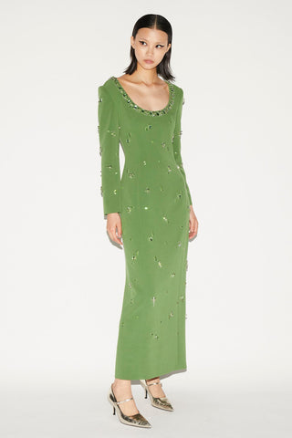 Huishan Zhang - Madelyn Dress in Emerald