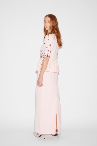 Huishan Zhang - Jewel Dress in Rose-Dresses-Wardrobe Apparel