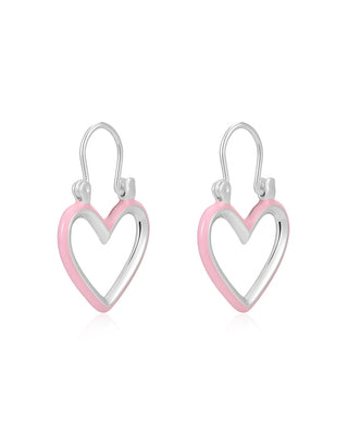 Luv AJ - Mini Heartbreaker Hoops - Baby Pink - Silver