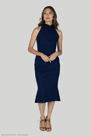 Greta Constantine- Loyola Dress - Navy/Black