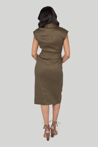 Frame - Sleeveless Twist Dress in Surplus