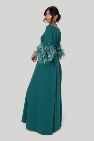 Huishan Zhang - Reign Gown in Peacock Green