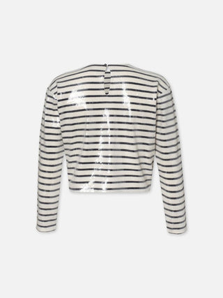 Frame - Striped Sequin Top