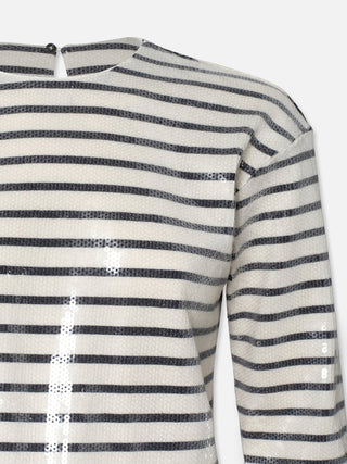 Frame - Striped Sequin Top