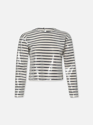Frame - Striped Sequin Top