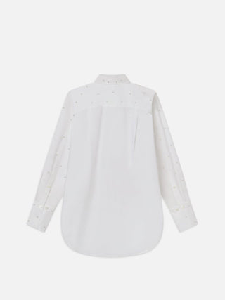 Frame - The Oversized Pearl Pocket Shirt in White