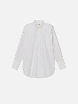 Frame - The Oversized Pearl Pocket Shirt in White