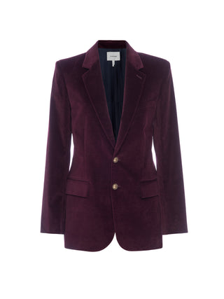 Frame - Everyday Velvet Blazer in Wine