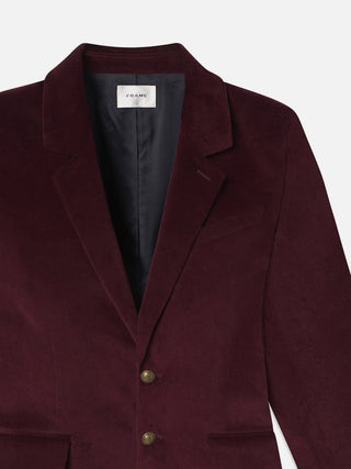 Frame - Everyday Velvet Blazer in Wine