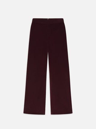 Frame - Cropped Velvet Wide Leg in Wine