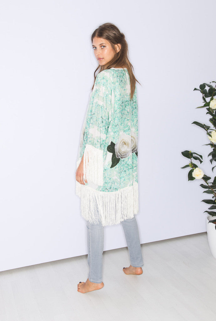 Gabrielle Paris : Kimono en lin lavé Léo Céleste - 100% Ecoresponsable -  Mer(e)veilleuse